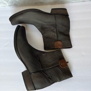 Aztec Wolf Men’s Brown Cowhide Cowboy Western Leather Boots Zipper Mexican Sz 12